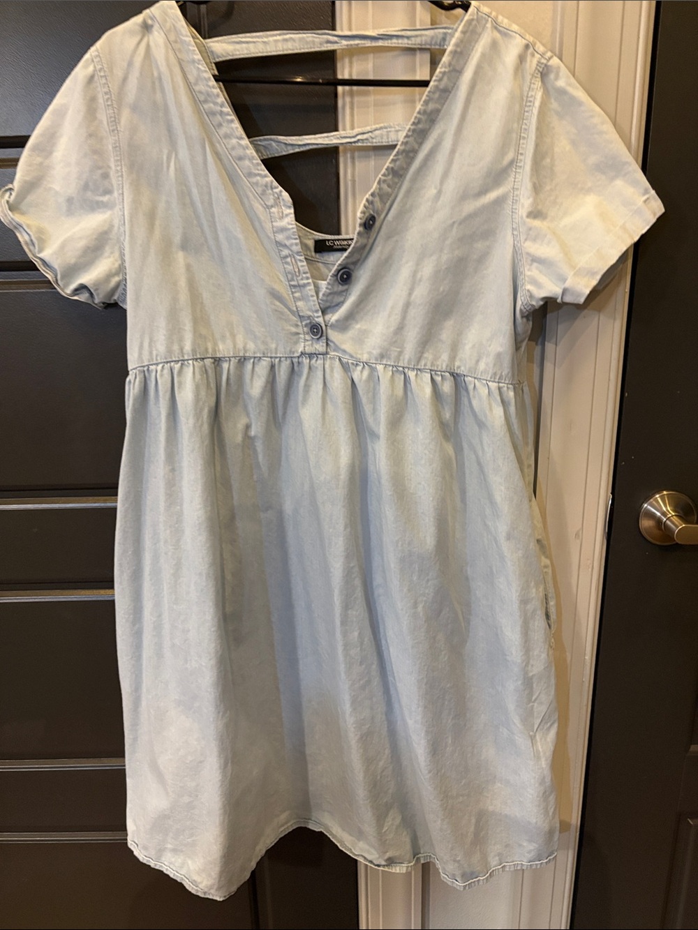Light Blue Denim-Effect Kids' Dress - Brand: